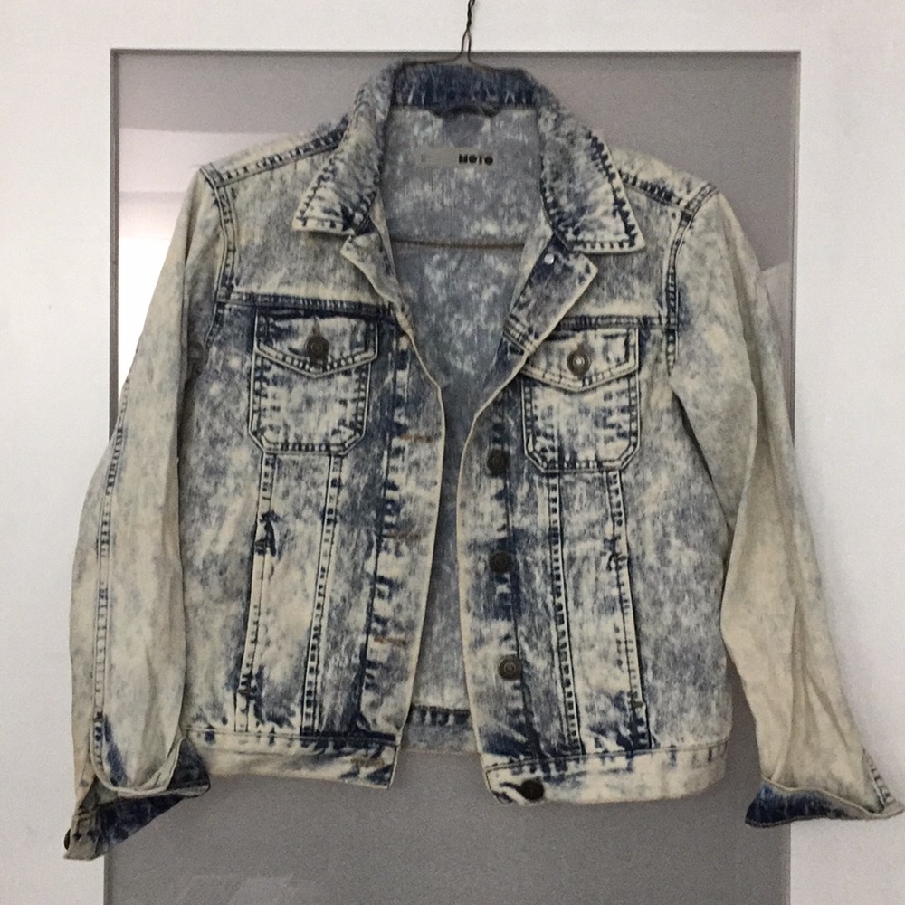 Topshop Acid Wash Denim Jacket